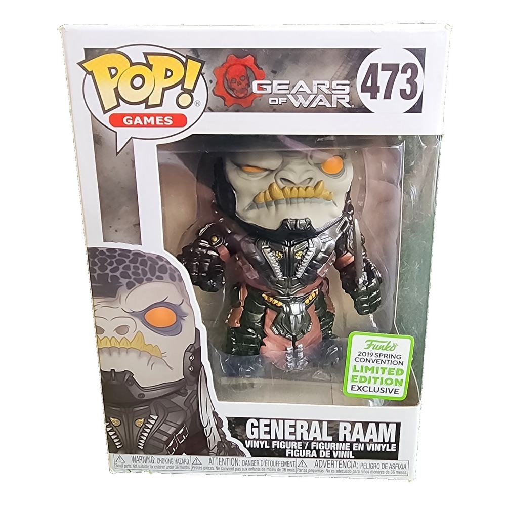 Funko Pop! Gears of War General Raam #473 ECCC Limited Sticker W/ Pop! Protector